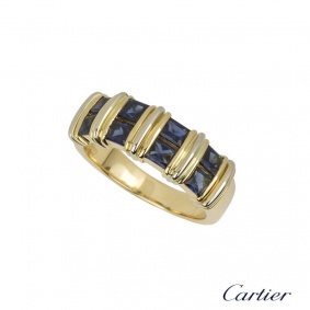 Cartier 18k Yellow Gold Sapphire Ring
